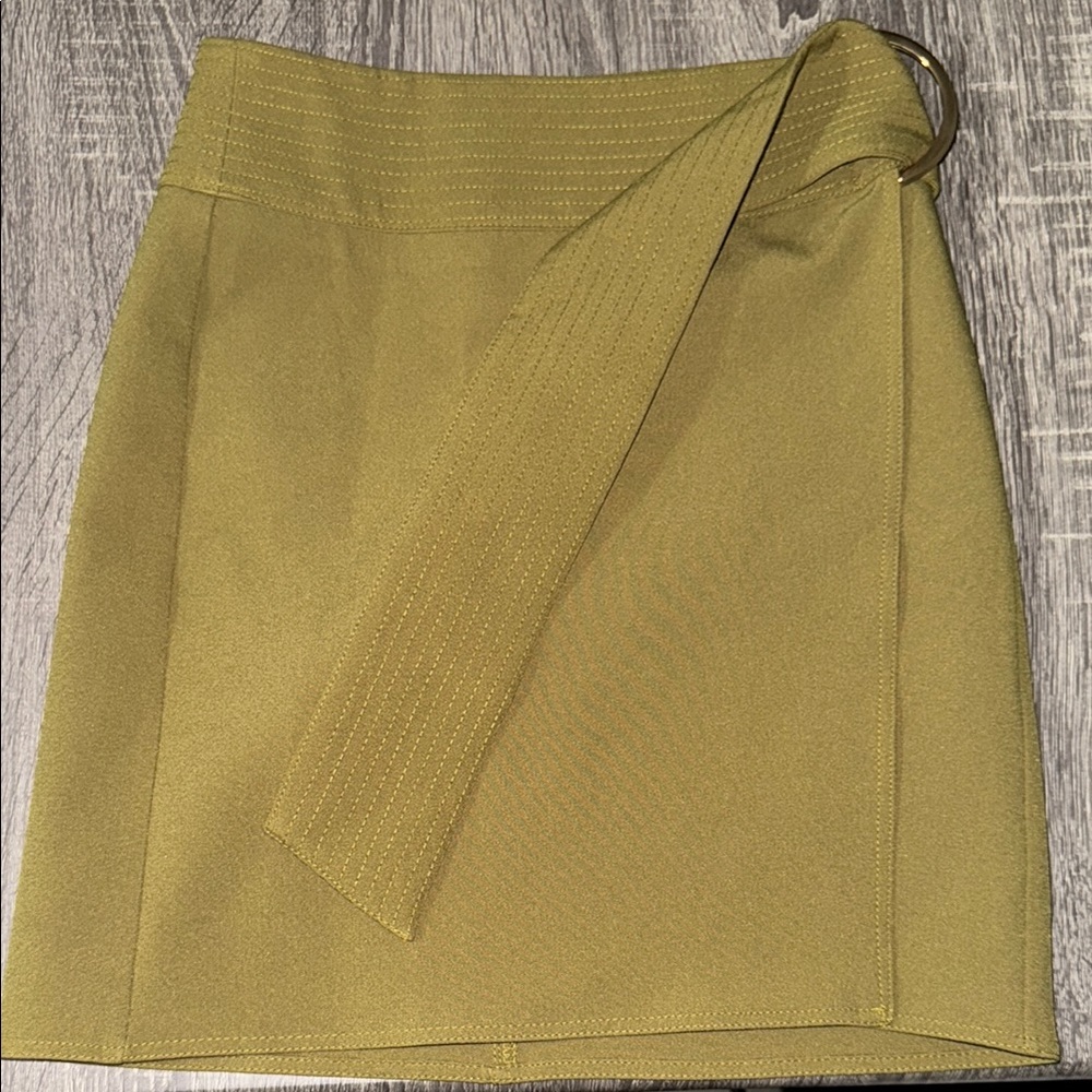 Olive Green Asymmetrical Skirt from Zara - Size XS